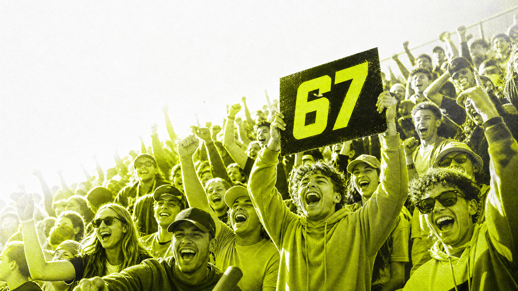 Crowd of RH67 racing fans cheering
